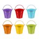 thumbnail image 1 of Uxcell Pequeños Cubos de Metal con Asa Mini Cubo Galvanizado Cubos de Pascua Coloridos Verde/Amarillo/Naranja/Azul/Rojo/Púrpura 2.7"x2.3", 1 of 6
