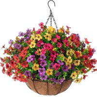 Magideal - Cesta Colgante De Flores Artificiales, Adorno Para Colgar Plantas, Cadena, Maceta, Planta Colgante Falsa Para Jardín, Patio, Decoración Del Hogar B