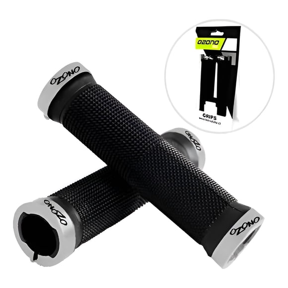 Puños Ozono Bicicleta Doble Lock Grip Manillar Mtb negro