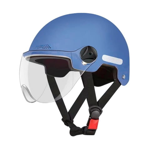 Magideal - Casco De Ciclismo Para Adultos, Forro De Capa De Amortiguación Transpirable, Protección Efectiva Para La Cabeza, Casco De Media Cara Para Verano Azul