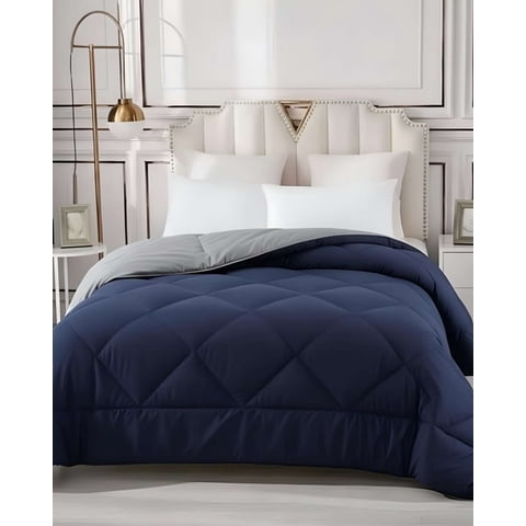 Rouss - Juego Plumon Nordico + Sabana Plaza Y Media 150X200 Gris/Azul