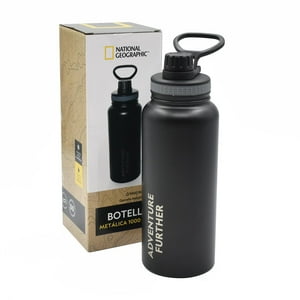 National Geographic - Botella Metálica Térmica Insulada 900Ml Negro Natgeo Negro