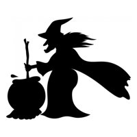 Rienda Libre Graphics - Decomural Witch And Cauldron Halloween Ws-17106
