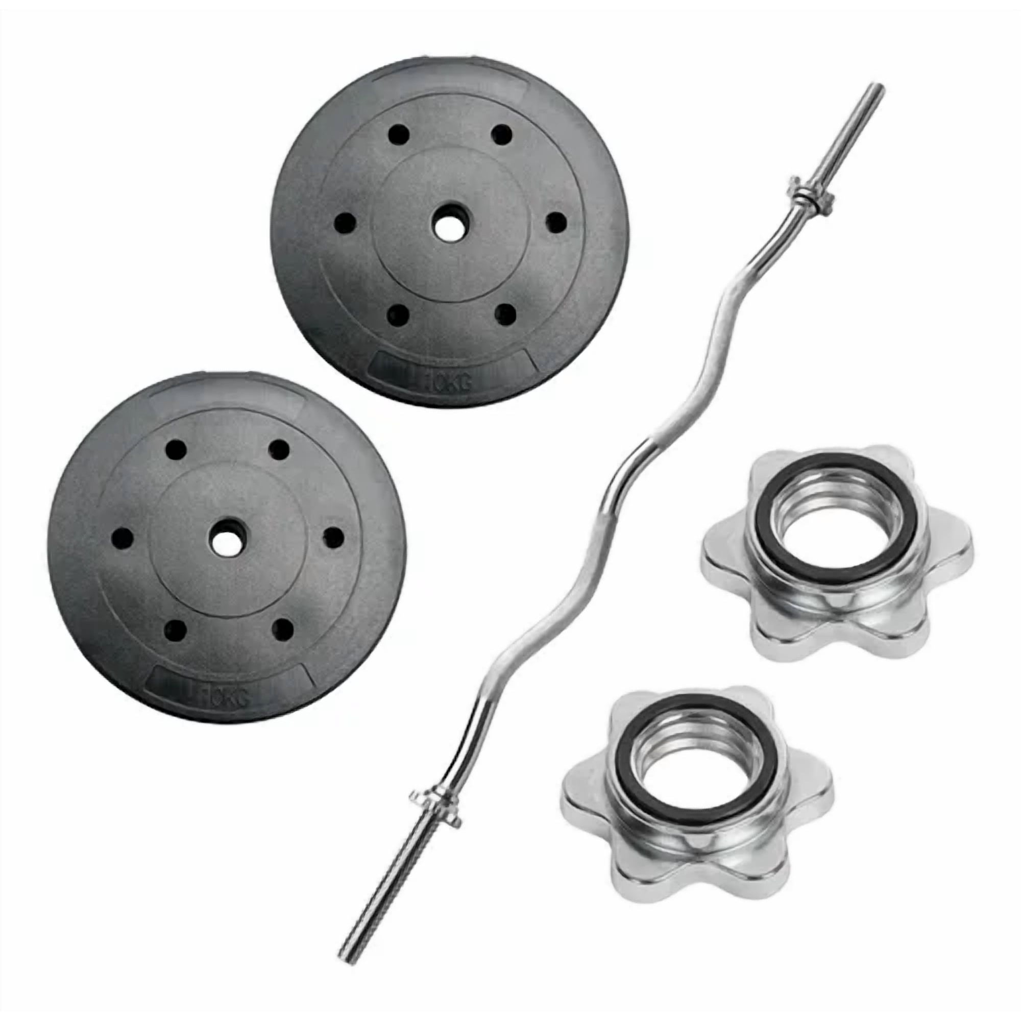 Linea Sport - Barra Preolímpica Zeta 120cm Cromada +20kg En Discos