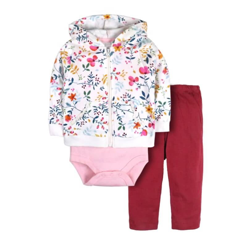 Babykids Divana - Conjunto 3 Piezas Buzo - Niña 6m Floreado