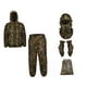 thumbnail image 3 of Traje Ghillie Máscara de Cara Completa Guantes Conjunto Traje Capucha Pantalones Woodland Chaqueta Ligera Traje de Camuflaje 3D Frondoso para Hallowee , M L ML, 3 of 5