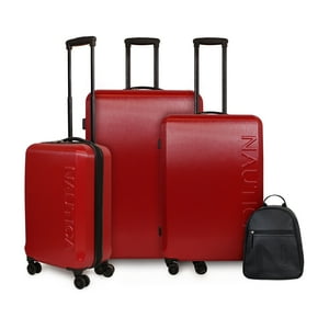 Nautica - Set 3 Maletas S+M+L Victory Rojo + Mochila Malik Negro