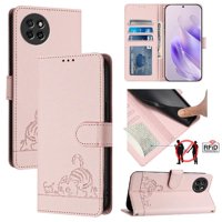 Funda Tipo Cartera Foxdock Para Itel S23 Con Soporte, Ranuras, Rfid, Diseño De Gato
