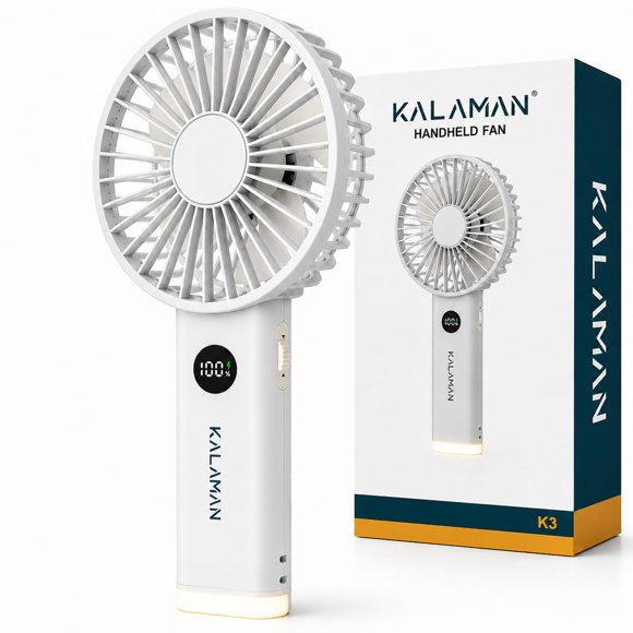 Ventilador de mano KALAMAN 3600 mAh recargable blanco