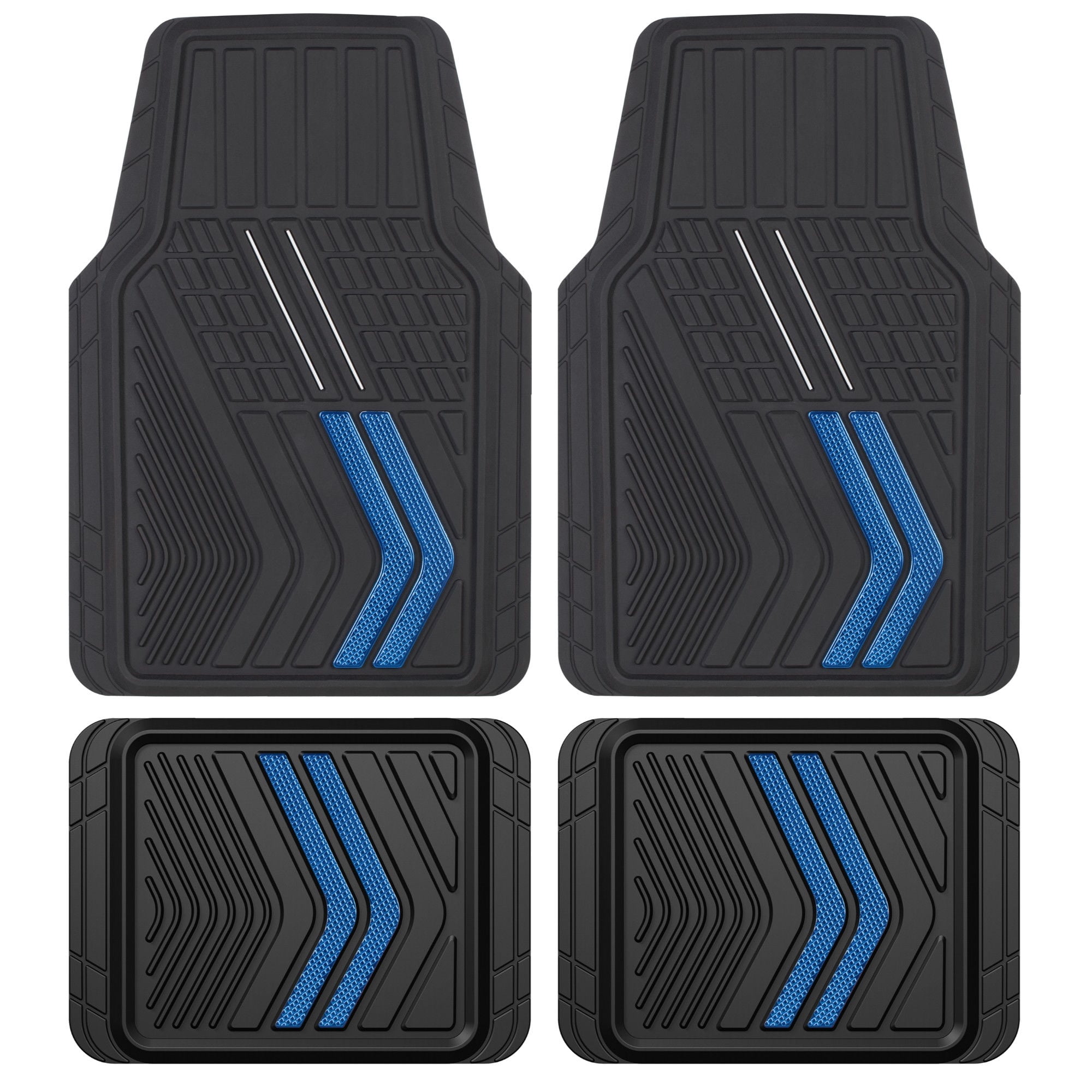 Conjunto alfombrillas deportivas para coche 4pcs azul