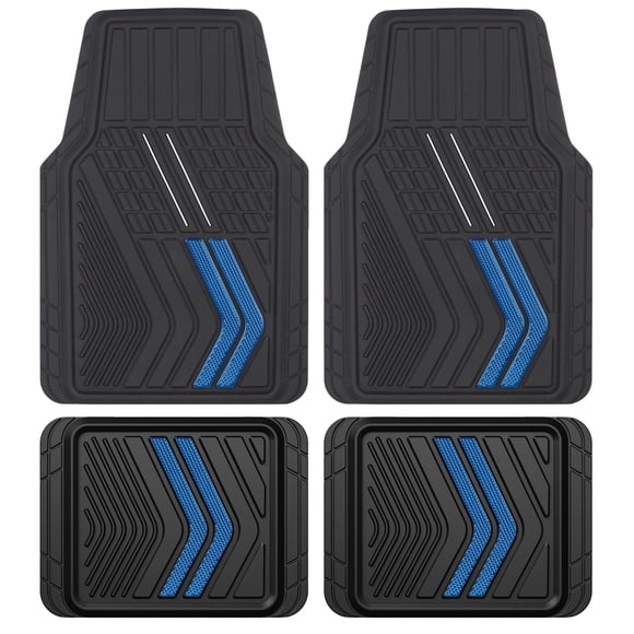 Conjunto alfombrillas deportivas para coche 4pcs azul