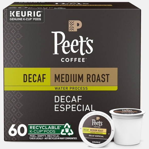 Cápsulas de café Peet's Decaf Especial, 100% arábica, 60 unidades