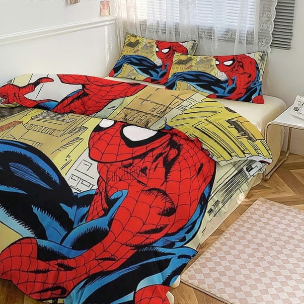 Ropa de cama Spidean para niños, hombres y mujeres, tamaño matrimonial, funda nórdica y fundas de almohada.