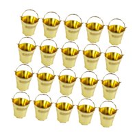 Bothyi - 20 Cubos Pequeños Para Dulces, Suministros Para Fiestas, Decoración De Cumpleaños, Cubos Modernos Para Refrigerios Dorados