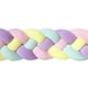 thumbnail image 1 of Almohada de cama trenzada de cuatro hebras con nudo largo tejido, bola kont, tira anticolisión para niños, 1 of 5