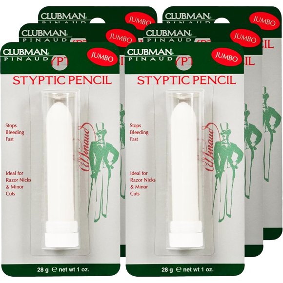 Clubman Pinaud Jumbo Styptic Pencil, 1 Oz, Pack of 6