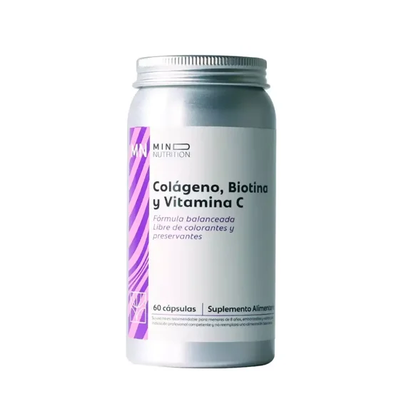 Colageno + Biotina + Vitamina C - 60 Caps | Mind Nutrition