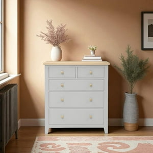 Arca Muebles - Cómoda De Madera De Pino Smoked Oak