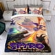 thumbnail image 4 of Spyro el Dragón Conjunto de sábanas temático, trío de piezas, cómodo y amigable con la piel, diseño único, regalo de decoración para el hogar para familiares, amigos y fans, 90 cm * 190 cm, 4 of 6