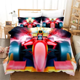 thumbnail image 1 of Red Racing Car Kids Boy Bedding Set FRacer Printing Duvet Cover Bedclothes with Pillowcase Bedspread, 1 of 5