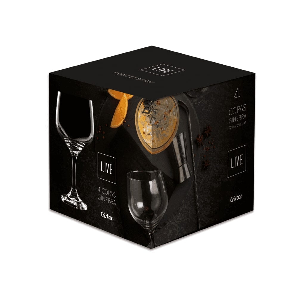 Cristar - Set 4 Copas Gin 653cc