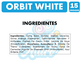 thumbnail image 2 of Chicle Orbit White - Chicle Sabor A Menta (Caja Con 15 Un), 2 of 3