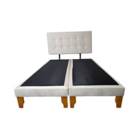 Diseños Valestrini - Cama Dos Plazas Felpa Crudo