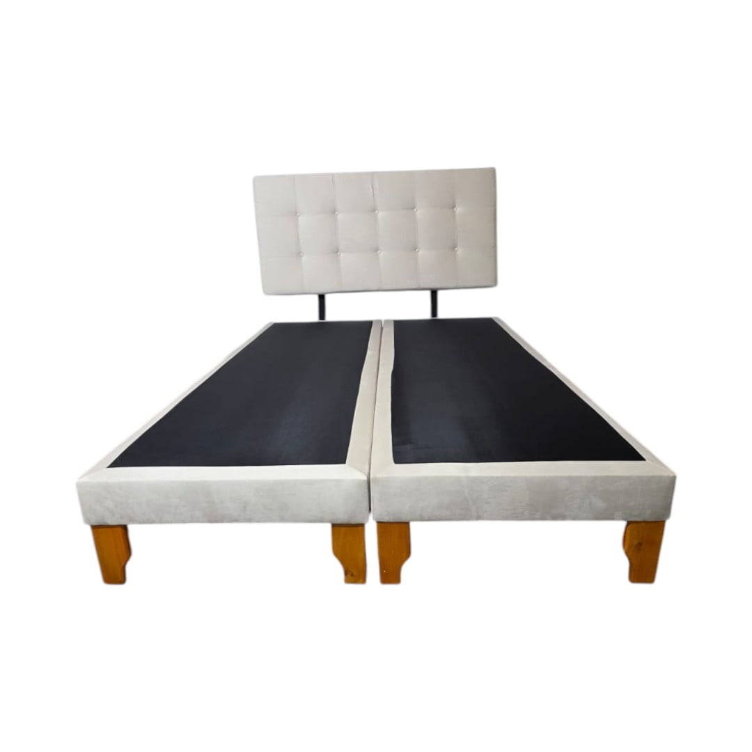 Diseños Valestrini - Cama Dos Plazas Felpa Crudo