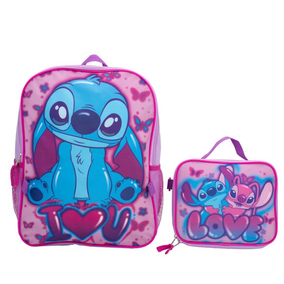 Set de mochilas AI ACCESSORY INNOVATIONS Stitch & Angel para 16 niñas