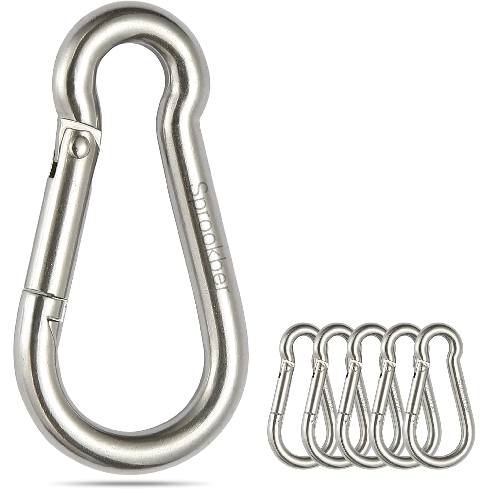 Mosquetón Spring Snap Hook Sprookber De Acero Inoxidable X6