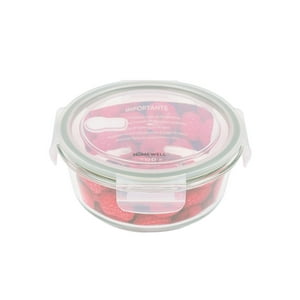 Homewell - Contenedor Hermetico Vidrio Redondo 650Ml