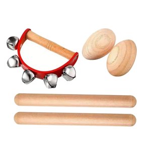 Magideal - Juego Educativo De Música De Madera, Instrumentos Musicales De Percusión Montessori, Habilidades Para Resolver Problemas, Coordinación Mano-Ojo Para 3 Piezas