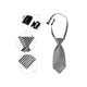 thumbnail image 3 of INSPIRE CHIC Lindo Uniforme Corbata Pre-anudada Rayada Corbatas Cortas para Mujeres Escuela Casual Talla Única Negro Blanco, 3 of 6