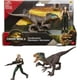 thumbnail image 1 of Paquete de figuras Mattel Jurassic World Rebirth Zora Bennett & Raptor, 1 of 3