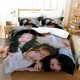 thumbnail image 1 of KPOP FIFTY FIFTY Merch Cupid Album Bedding Set Boys Girls Twin Queen King Size Duvet Cover Pillowcase Bed boys AdultBed Sheets, 1 of 5