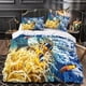 thumbnail image 3 of Funda nórdica de plumón VOSILE Mundo Submarino, juego de ropa de cama de tres piezas, transpirable, cálida y fácil de cuidar, con cierre de cremallera. Funda nórdica adecuada para niños y ad, 3 of 3
