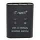 thumbnail image 4 of usb 2.0 interruptor de intercambio manual kvm 2 puertos hub para impresora de escáner de pc negro, 4 of 5