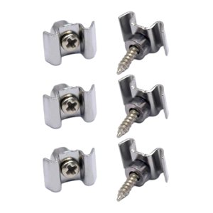 Magideal - Guías De Retención De Cuerdas Cierre De Presión De Cuerdas De Guitarra Eléctrica Con Tornillos De Montaje Ranura Guía Soporte De Cuerdas Para Accesori Plata