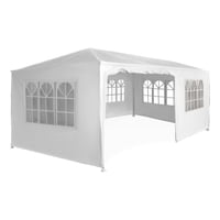 Jardimex - Toldo Plegable 6X3 Paredes Impermeable Reforzado Blanco