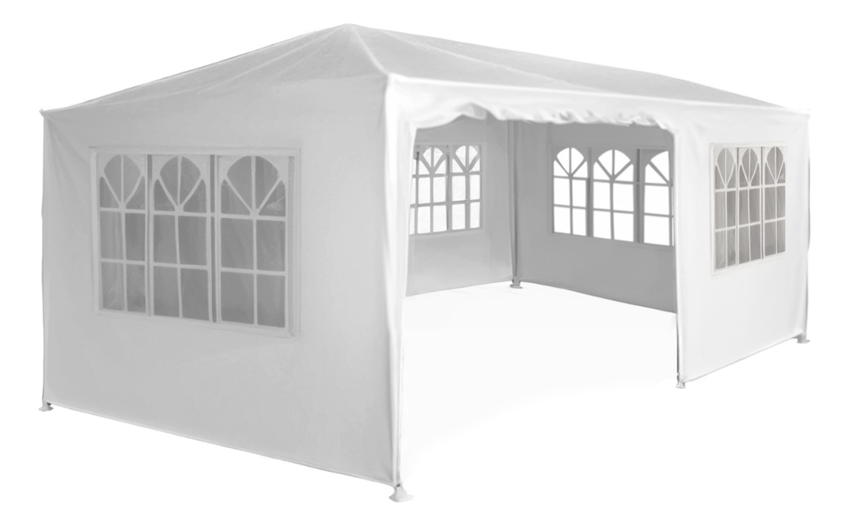 Jardimex - Toldo Plegable 6X3 Paredes Impermeable Reforzado Blanco
