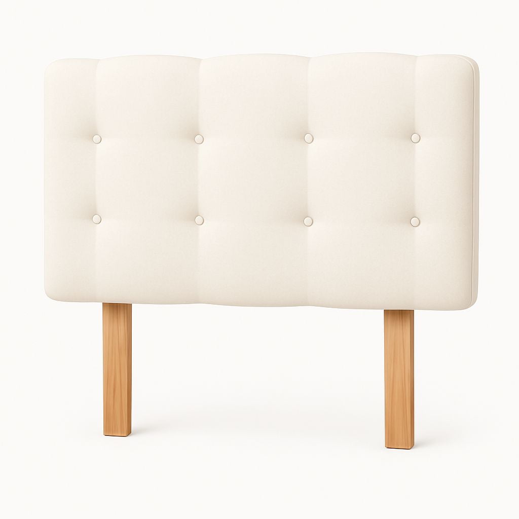 Ethan Desing - Respaldo 2 Plazas Botón Repujado Crudo