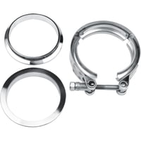 Xusx111 - Abrazadera De Banda V De 3.0 Pulgadas Para El Kit De Bridas Acero Inoxidable (Con Bridas) Acero Inoxidable 304, Para Tubos De Escape De Turbo, Sistemas De Escape De Intercambio De Camiones D