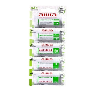 Pack 5 Pilas Recargables Aa Aiwa 1.2V 2000Mah