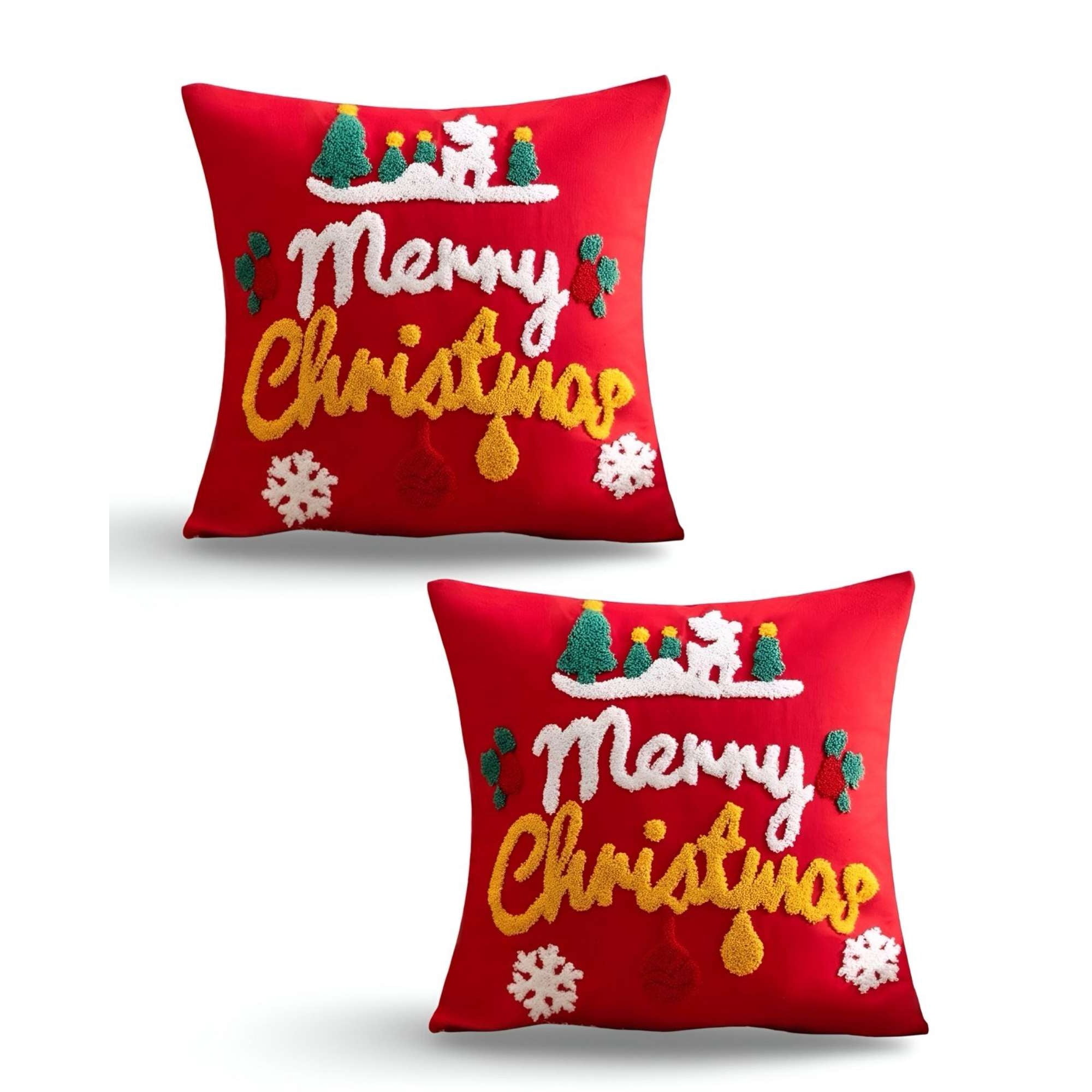 Genérico - Set De 2 Fundas De Cojin Para Navidad K21