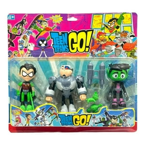 Genérico - Juguete Figuras Jovenes Titanes 3 Piezas 14Cm Accesorios