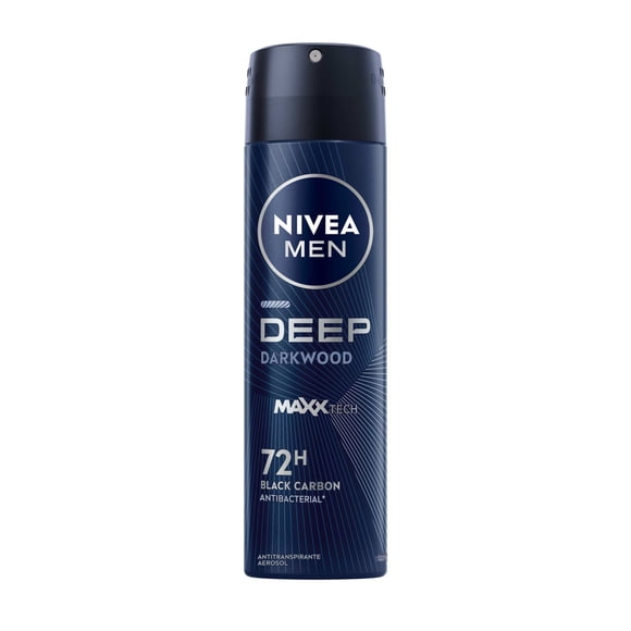 Desodorante Aerosol Nivea Men Deep Black Wood Antitranspirante Hombre, 150 ml