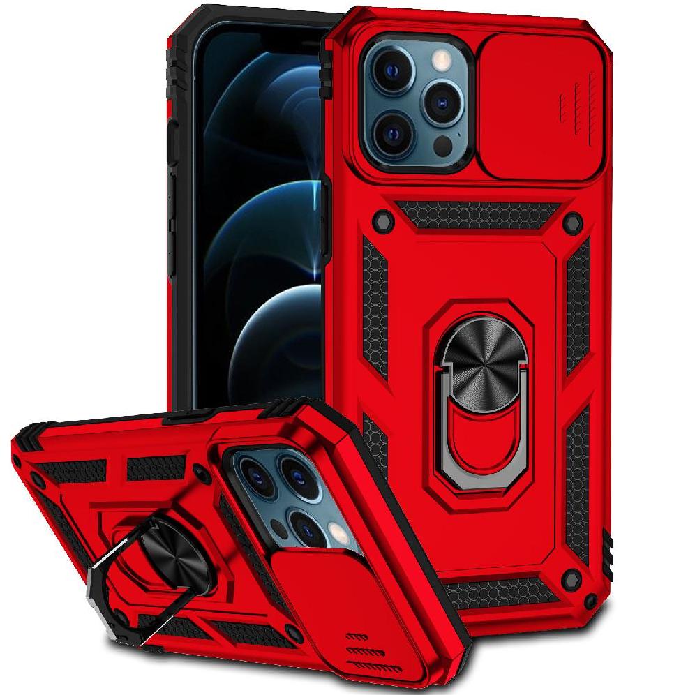 Estuche Gangxun Para Iphone 12 Pro Max, Soporte Giratorio 360°, Estilo Mecánico Y Magnético