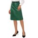 thumbnail image 4 of INSPIRE CHIC Falda de Mujer de Cuero Sintético Línea A Cintura Alta Vintage Lápiz Midi Falda XL Verde Oscuro, 4 of 6