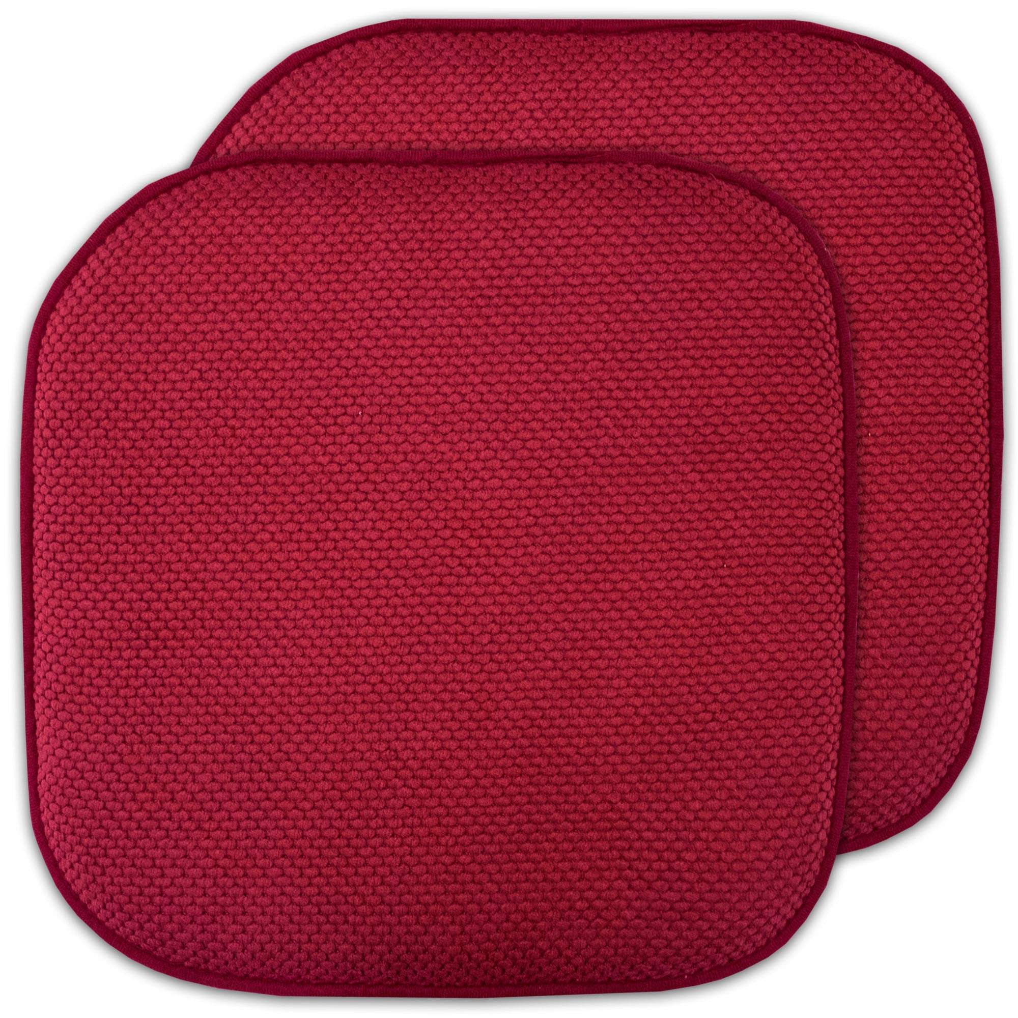 Almohadillas Para Silla Sweet Home Collection, Espuma Viscoelástica, 40 X 40 Cm, Color Rojo, Paquete De 2