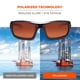 thumbnail image 3 of Gafas de sol de seguridad Ergodyne Skullerz Odin polarizadas, 3 of 8